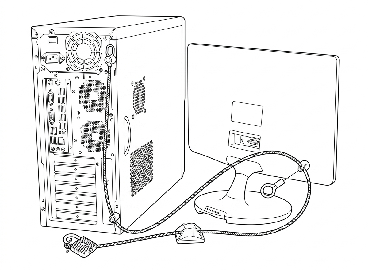 desktop locking kit